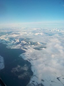 On the plane to Shetland